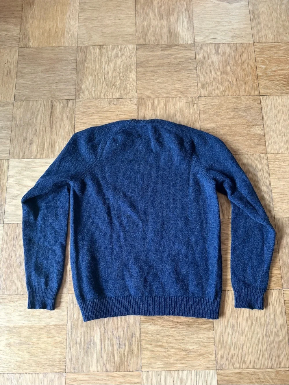 Mr P. Mens Virgin Wool Navy Pullover Sweater Crewneck Made In Italy Size XL